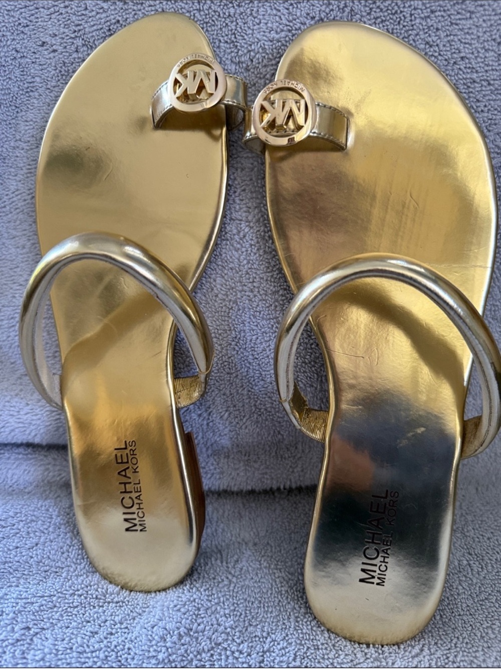 Michael Kors Vera Toe-Ring Slip-On Flat Sandals Womens 9.5 - Picture 2 of 10